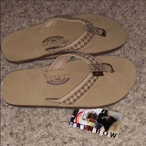 Brand new rainbow sandals. Men’s size small